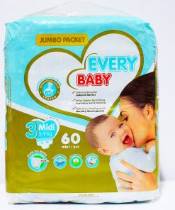 Jumbo Packet Every Baby 3 midi 5-9 kg 60 pcs