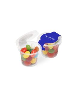 Promotional Branded The Jelly Bean Factory® Sweets in a Custom Eco Pot