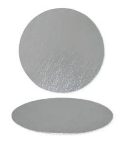 8 Inch Masonite Silver Round Cake Board